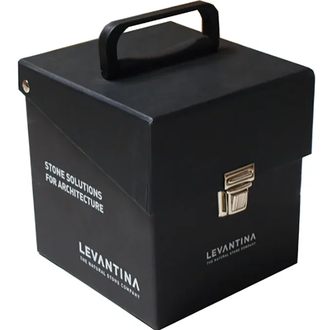 Caja maletín para muestras de mármol