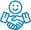 Icono confianza del cliente